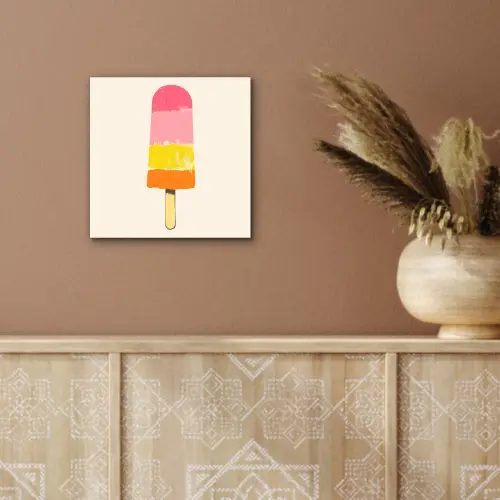 Waterijsje - Retro - Stokje - Roze aluminium wit klein -sfeer4