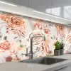 Rozen - Bloemen - Patroon keuken achterwand 2 middel 871 -3d_schuin