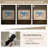 Doorkijk - Winterlandschap - Huisje - Bergen - Uitzicht Light Box met batterij (Wandlamp) middel -USP_dimbaarNL