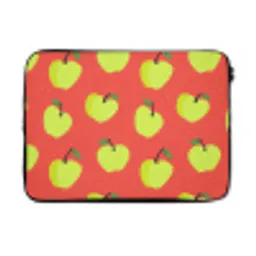 Appels - Modern - Groen laptophoes neopreen klein 279 -3d