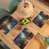 Auto - Skyline - Zon - Blauw Placemat vinyl groot -zzsfeer5_Kitchenyeah-website