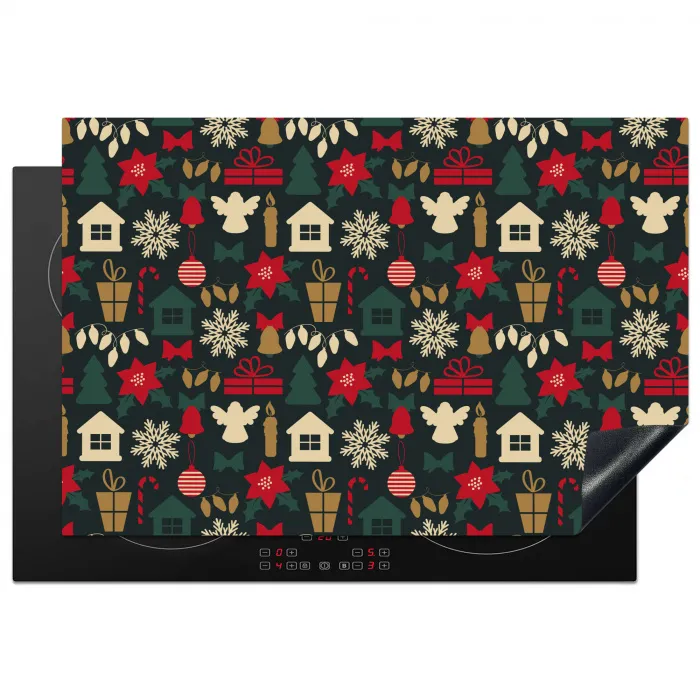 Patroon - Kerst - Symbolen Inductie beschermer vinyl 3mm klein 276 -3d