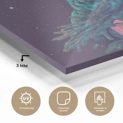 Rendier - Zonnebril - Neon - Kerstboom plexiglas 5mm klein -sfeer2