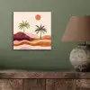 Palmbomen - Abstract - Zon - Heuvels aluminium wit klein -sfeer2