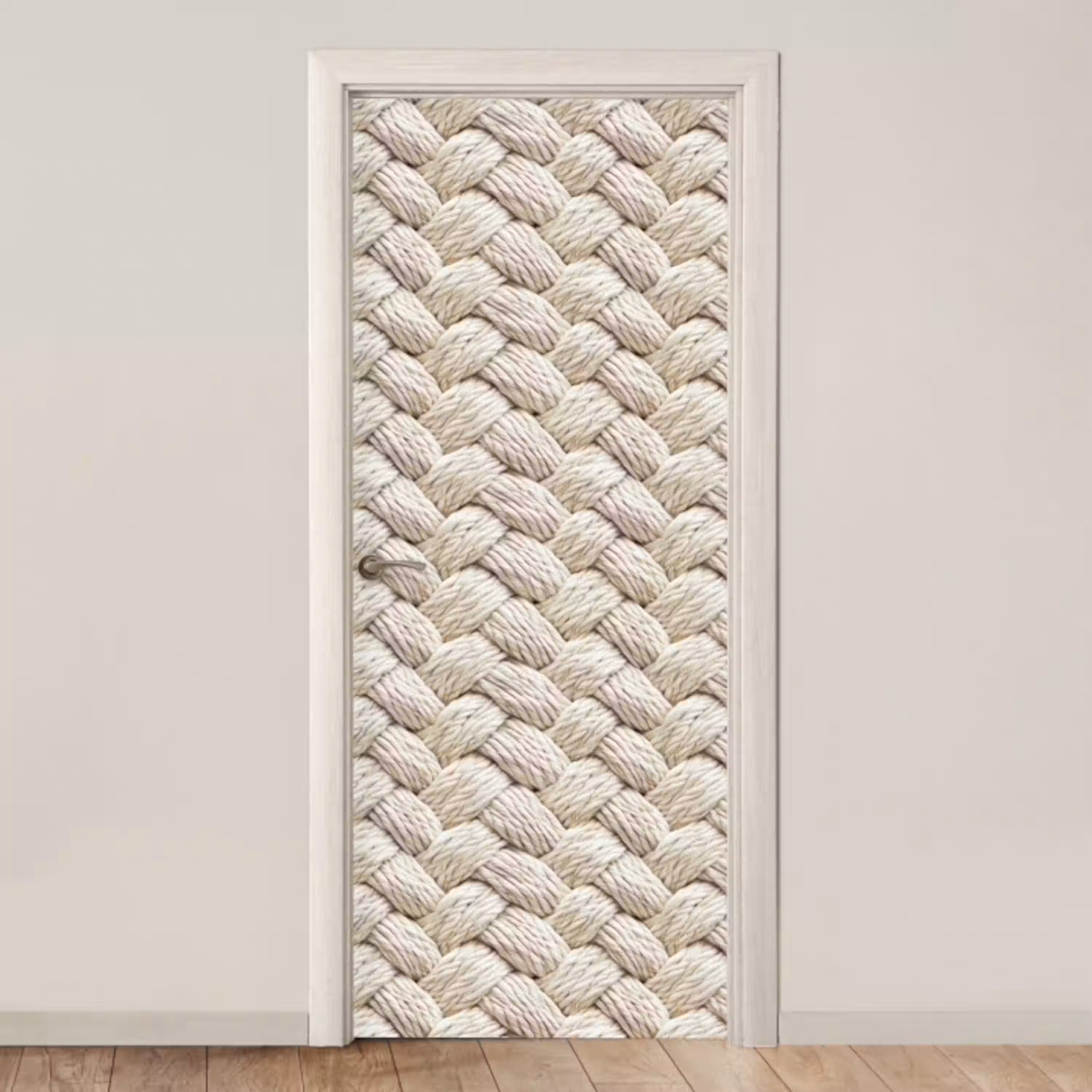 Touw - Gebreid - Beige deurposter klein 289 -3d_beige