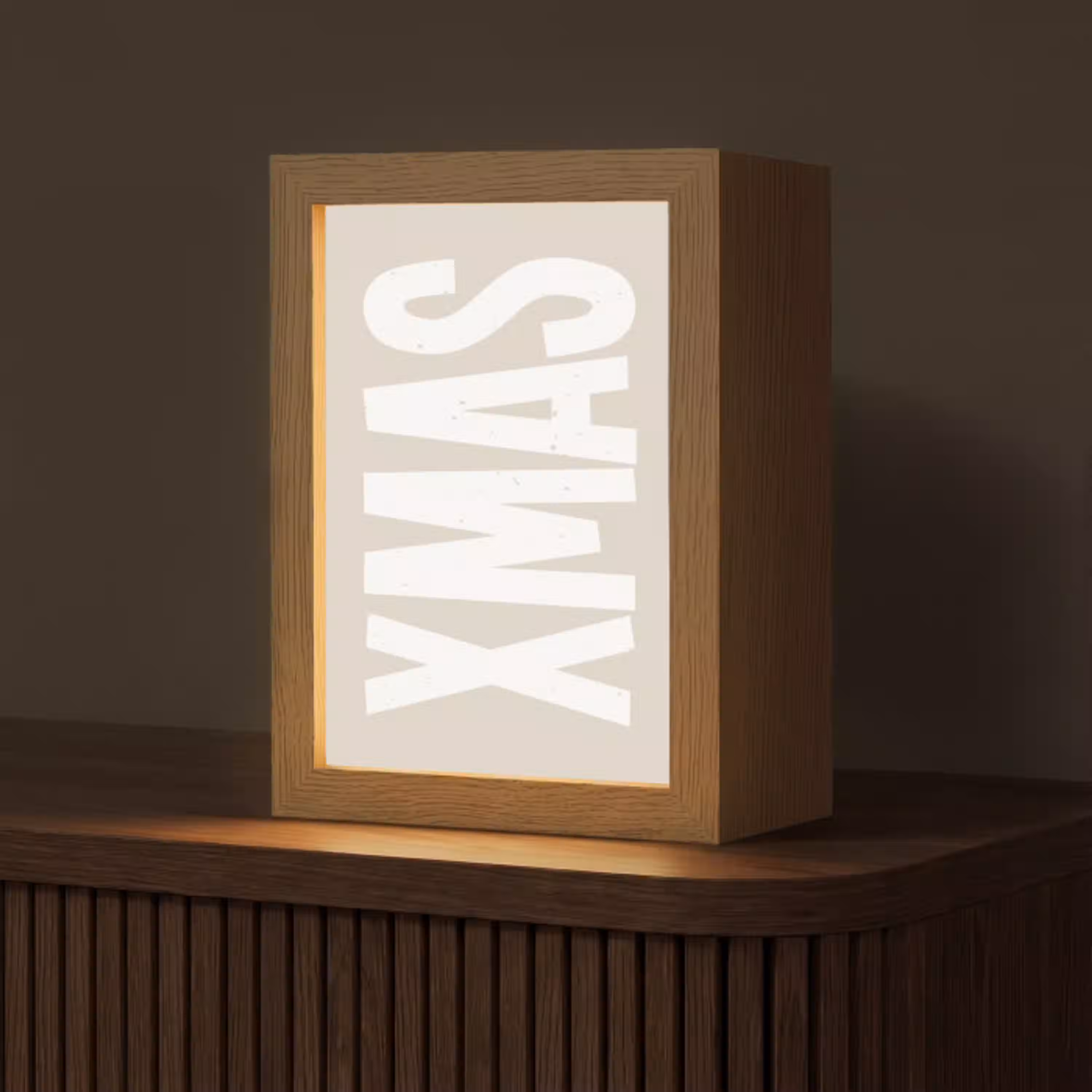 Xmas - Kerst - Japandi - Kerstversiering Light Box met kabel (Tafellamp) klein -z3d_website