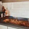Giraffen - Hoog gras - Acaciabomen Inductie beschermer vinyl 3mm klein -sfeer3