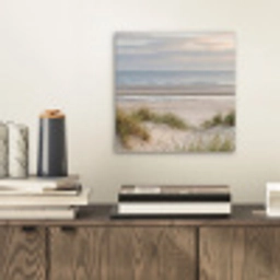 Zandstrand - Bewolkt - Duinen aluminium wit klein -sfeer1