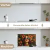 Vrouwen - Bloemen - Modern - Bril - Abstract keuken achterwand spatscherm klein -voor_na_DE