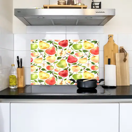 Patroon - Appels - Peren Inductie beschemer met haakjes klein 777 -sfeer2