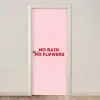 No rain no flowers - Minimalistisch - Roze - Bloem deurposter klein -3d_beige