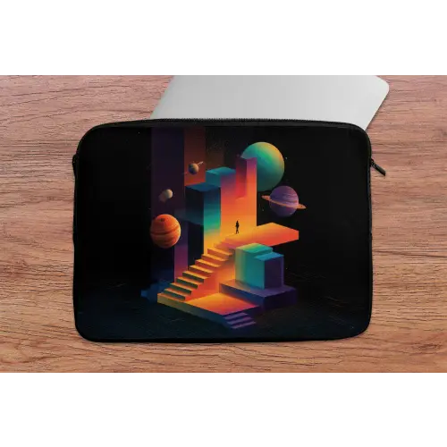 Abstract - Trappen - Mens - Planeten laptophoes neopreen klein -tafel
