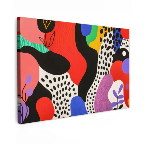 Abstract - Vormen - Kleuren - Stippen canvas 2cm klein -z3d