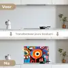 Abstract - Gezicht - Kleurrijk keuken achterwand spatscherm klein -voor_na_NL