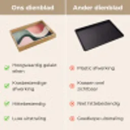 Abstract - Golven - Sierlijk - Roze Dienblad Rechthoek middel -USP_VergelijkingNL