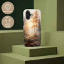 Bospad - Herfstbladeren - Natuur - Schilderachtig - Oranje Toughcase MagSafe Apple iPhone 17 klein -USP_PrintM_NL