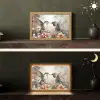 Kolibrie - Vogels - Bloemen - Natuur Light Box met kabel (Tafellamp) klein -sfeer3