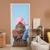 Kat - Handdoek - Washand - Zeep deurposter klein -sfeer1