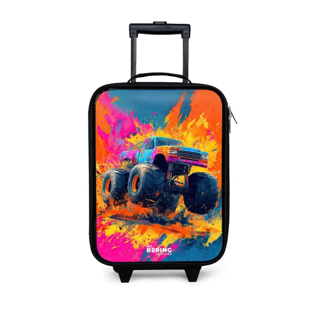 Kids’ Suitcase - Monster truck - Paint splatter - Colorful - Explosion