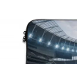 Voetbal - Stadion - Sport - Groen laptophoes neopreen klein -detail