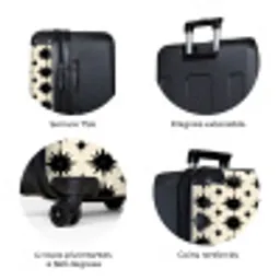 Stervormen - Geometrisch - Zwart NBS - Large koffer - Volwassenen Unisex groot -zzzzzzzbolletjes_FR