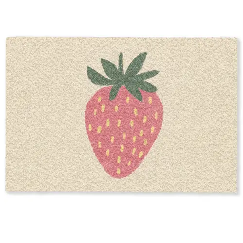 Aardbei - Minimalistisch - Rood - Fruit Deurmat klein -zkaufland3d