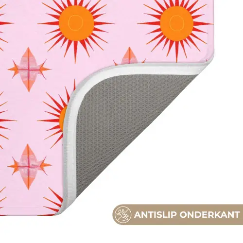 Zon - Patroon - Roze WCmat klein 1009 -USP_AntislipNL