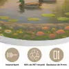 Eenden - Vijver - Bloemen Akoestische PET Vilt - Rond klein -closeup_FR