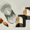Geometrische - Vormen - Wit onderzetter kurk middel -sfeer4