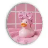 Badeend -Strik - Roze Akoestische PET Vilt - Rond klein -3d