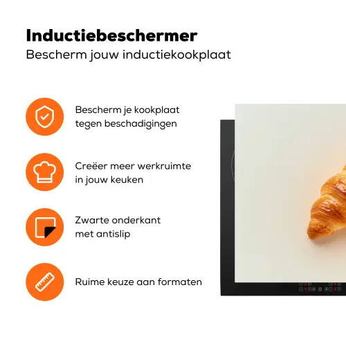 Croissant - Brood - Beige Inductie beschermer vinyl 3mm klein -zzzzzzz-td-ups