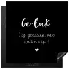 Geluk definitie - Quotes - Geluk is genieten van wat er is - Woordenboek - Tekst Inductie beschermer vinyl 3mm middel -3d