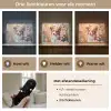 Hond - Bloemen - Roze Light Box met batterij (Wandlamp kind) middel -USP_lichtkleurNL