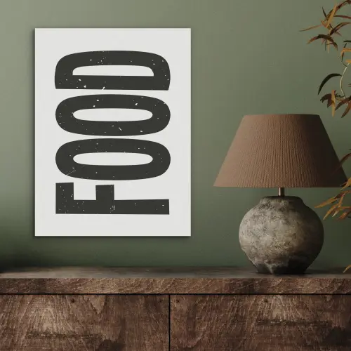 Food - Zwart - Wit - Decoratie PET vilt klein -sfeer2
