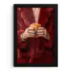 Broodje - Bontjas - Goud fotolijst zwart zonder passe partout klein -3d
