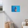 Ananas - Blauw - Tropisch - Vrolijk tuinposter los doek klein -sfeer8