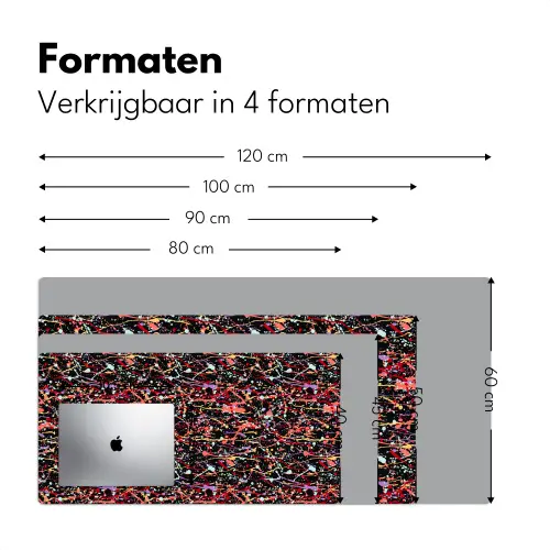 Spat - Abstract - Waterverf - Zacht Muismat XXL klein 681 -sfeer5