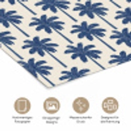 Symmetrisch - Palm - Blauw poster papier klein 62 -tcloseup_DE