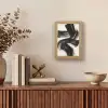 Strepen - Zwart - Abstract Light Box met kabel (Tafellamp) klein -sfeer2