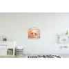 Roodborstjes - Sierlijk - Bloesemtak textielposter latten blank klein -kinderkamer