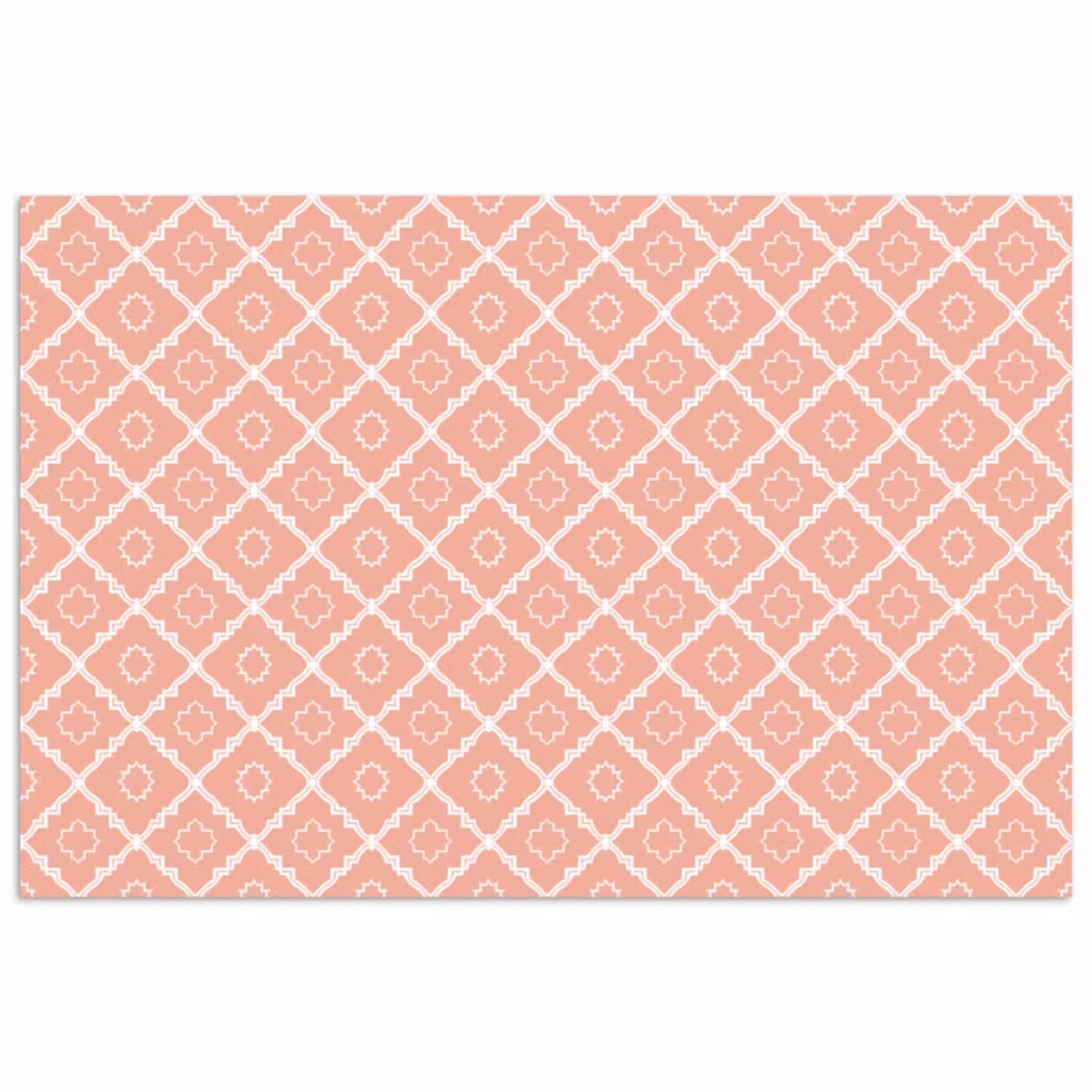 Zalmroze - Geometrisch - Elegant - Patroon poster papier klein 62 -3d