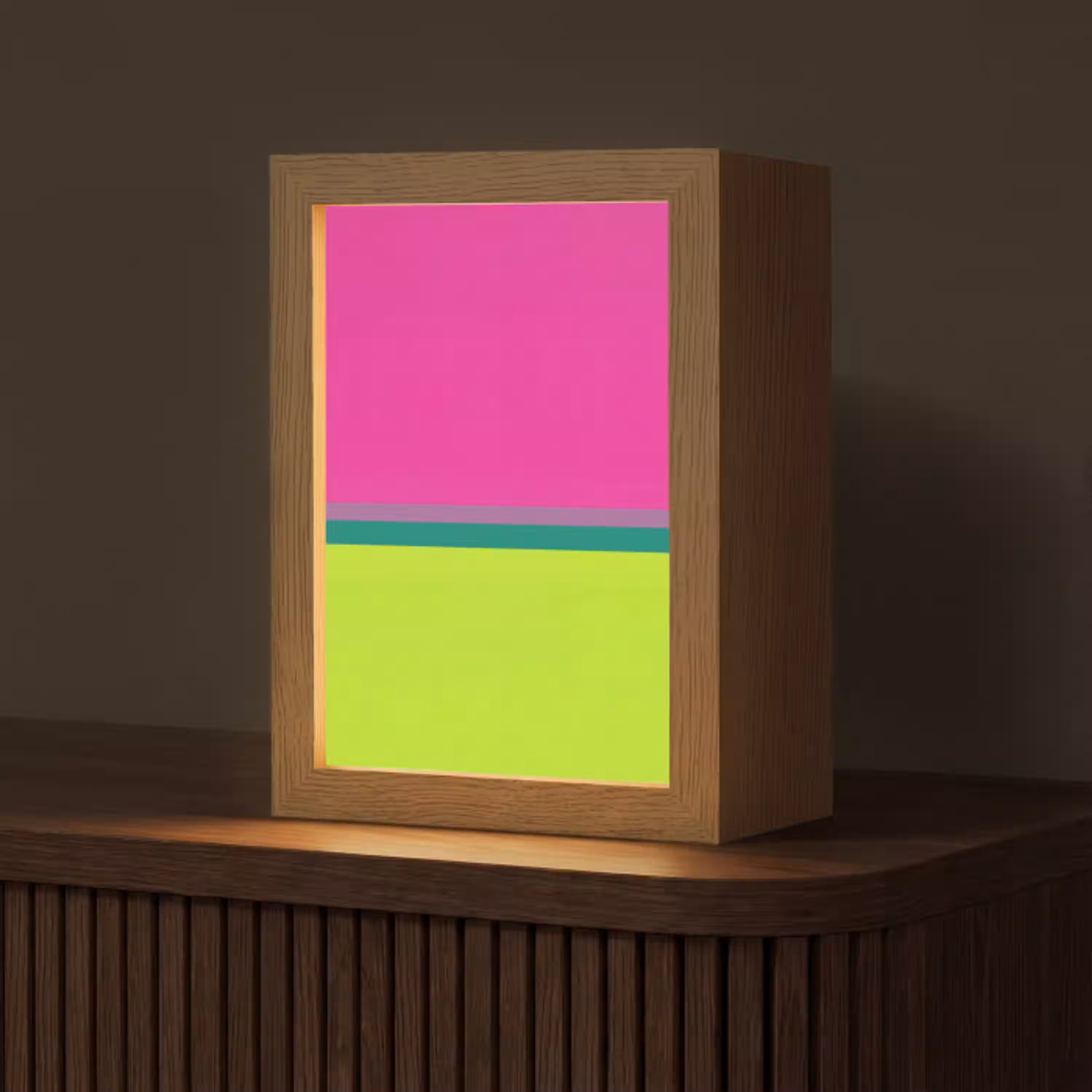 Strepen - Modern - Kleurrijk Light Box met kabel (Tafellamp) klein -z3d_website