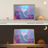 Zeemeerminnenstaart - Koraal - Water Light Box met batterij (Wandlamp kind) middel -sfeer3_kind