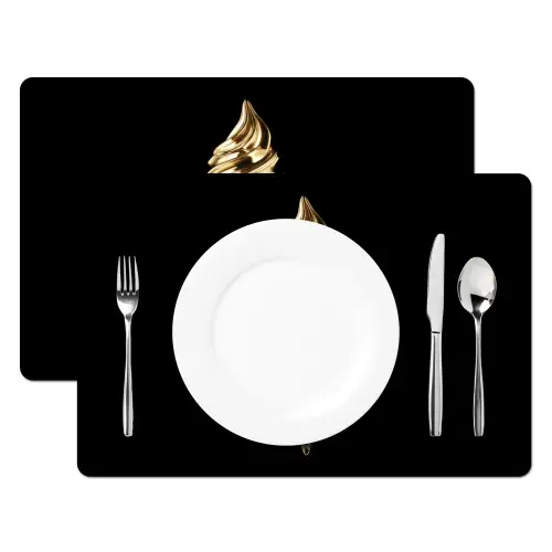 Ijs - Goud - Zwart - Eten Placemat vinyl groot -zzsfeer2_Kitchenyeah-website