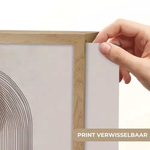 Minimalistisch - Cirkel - Lichtgrijs Light Box met batterij (Wandlamp) middel -USP_websiteprintNL