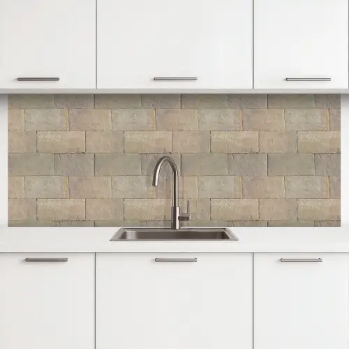 Hardstenen - Zandsteen - Geel keuken achterwand 2 middel 871 -3d