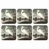 Reiger - Planten - Wolken - Wit onderzetter kurk middel -3d