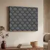 Waaier - Motief - Grijs Textielframe zwart klein 947 -sfeer3
