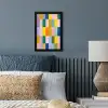 Stroken - Blauw - Patroon - Abstract fotolijst zwart zonder passe partout klein -sfeer3
