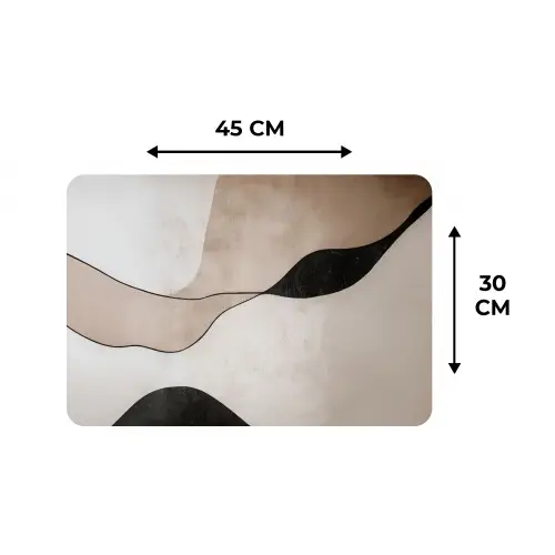 Contourlijnen - Abstracte landschap Placemat vinyl groot -specs